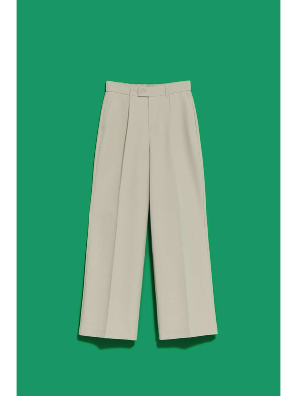 Moodo Homokszínű bő szárú nadrág Moodo