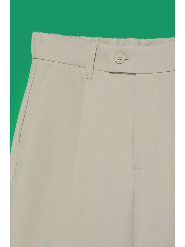 Moodo Homokszínű bő szárú nadrág Moodo