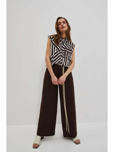 Moodo Sötétbarna bő szárú nadrág Moodo