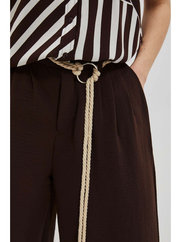 Moodo Sötétbarna bő szárú nadrág Moodo