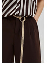 Moodo Sötétbarna bő szárú nadrág Moodo