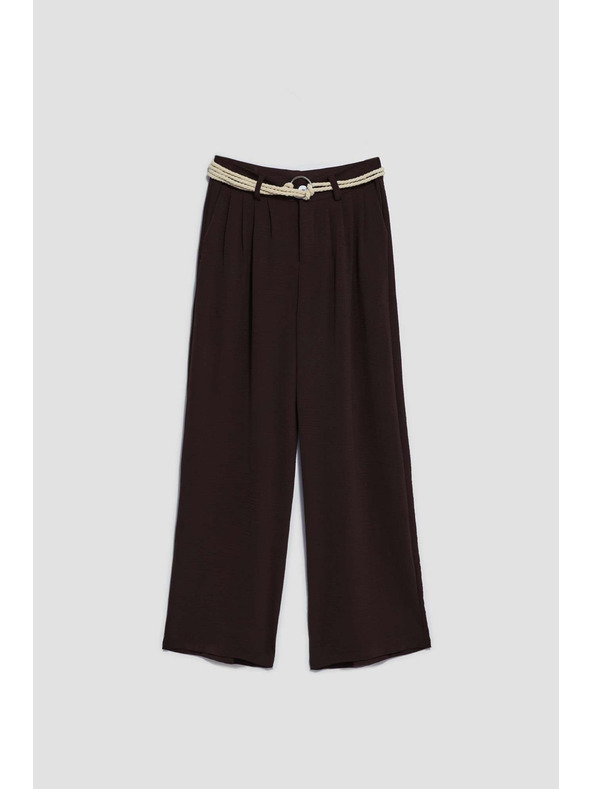 Moodo Sötétbarna bő szárú nadrág Moodo