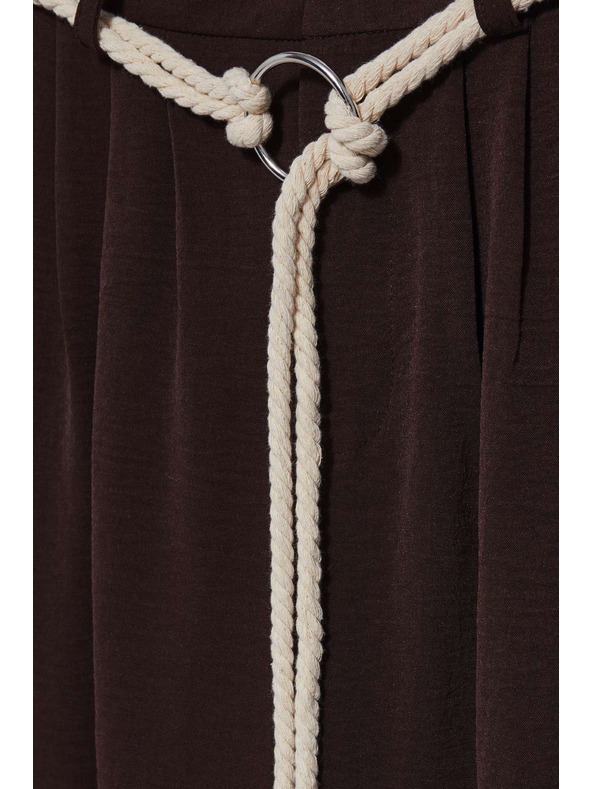 Moodo Sötétbarna bő szárú nadrág Moodo