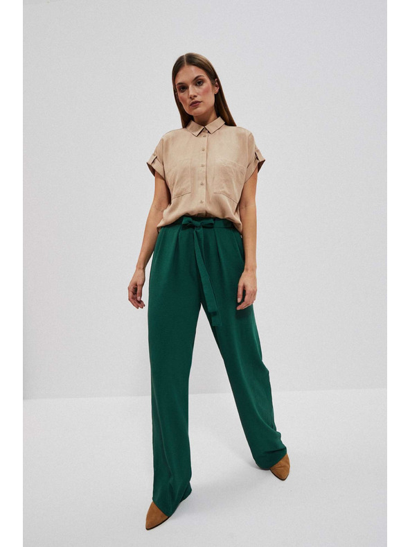 Moodo Malachitzöld bő szárú nadrág Moodo