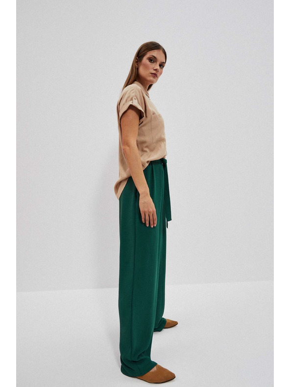 Moodo Malachitzöld bő szárú nadrág Moodo