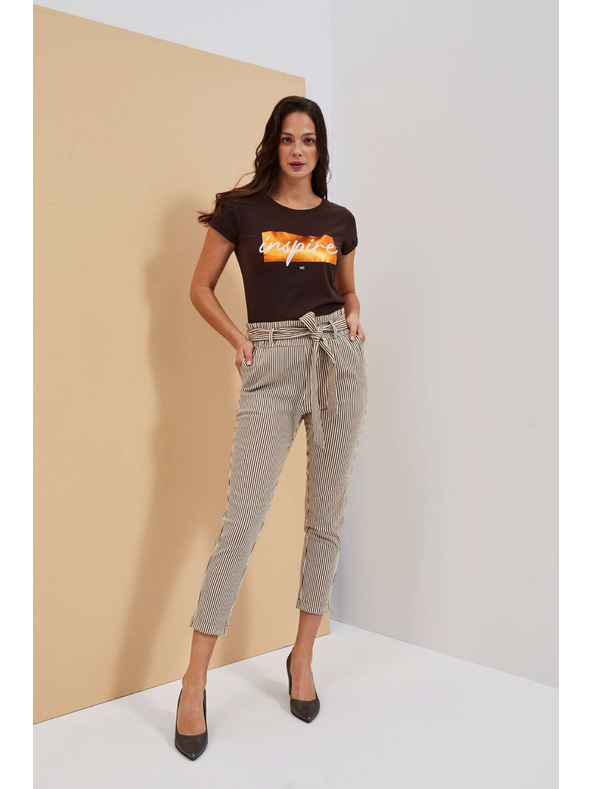 Moodo Csíkos nadrág derékövvel Moodo