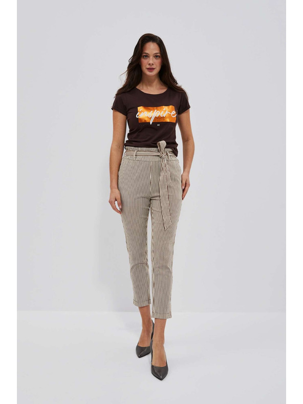 Moodo Csíkos nadrág derékövvel Moodo