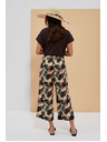 Moodo Sötétbézs mintás kullotes nadrágok Moodo
