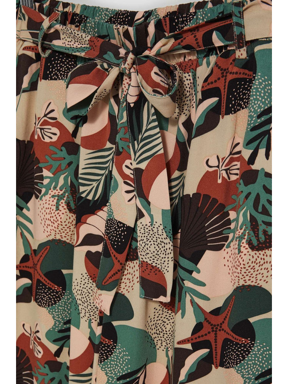 Moodo Sötétbézs mintás kullotes nadrágok Moodo