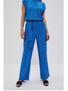 Moodo Azúrkék bő szárú nadrág Moodo