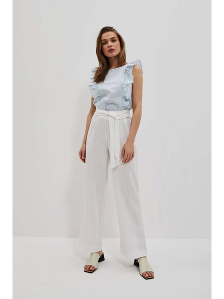 Moodo Moodo lenvászon nadrág bő szabással