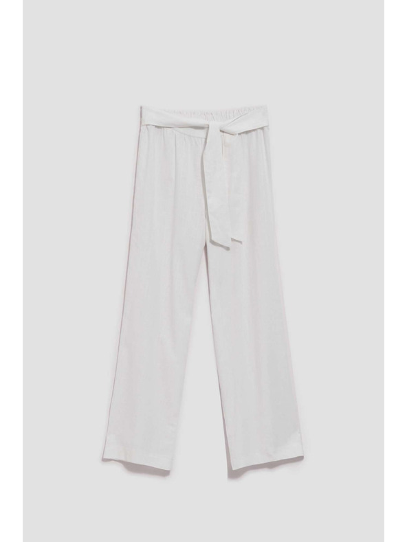 Moodo Moodo lenvászon nadrág bő szabással