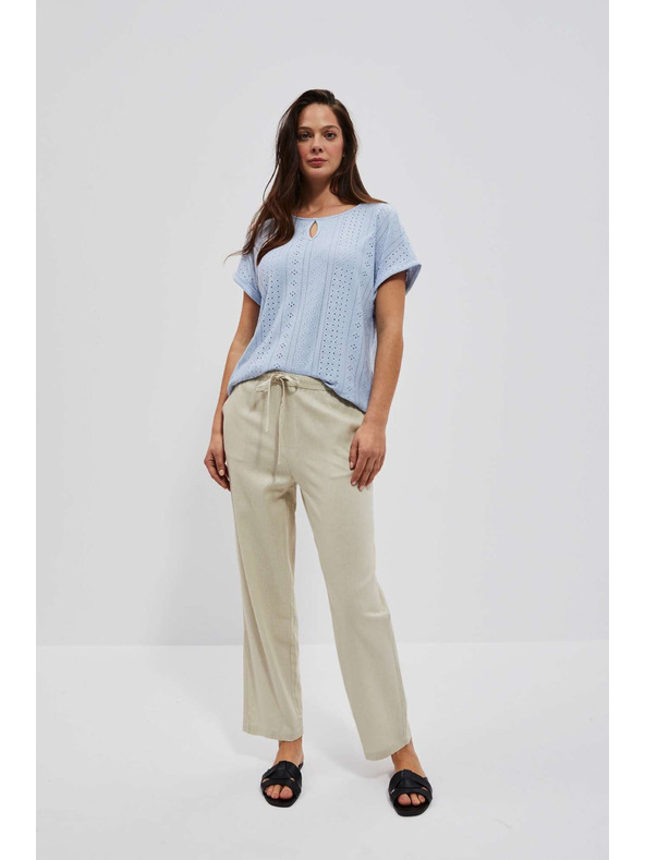 Moodo Homokszínű egyenes szárú nadrág Moodo