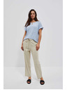 Moodo Homokszínű egyenes szárú nadrág Moodo