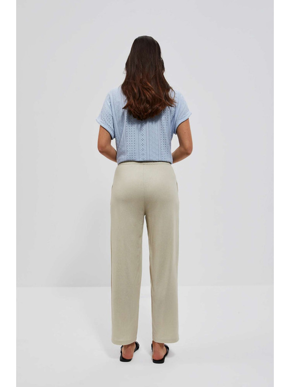 Moodo Homokszínű egyenes szárú nadrág Moodo