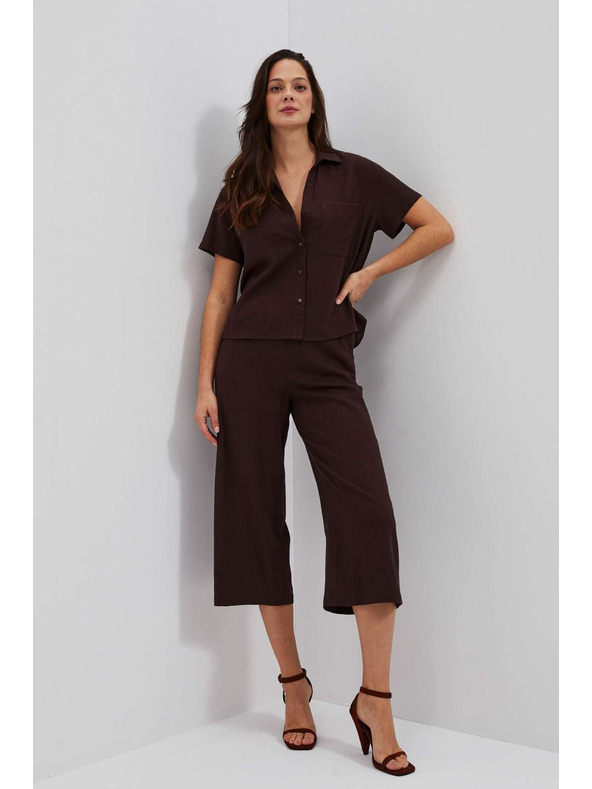 Moodo Sötétbarna gumis derekú nadrágszoknya Moodo