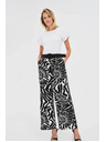 Moodo Viszkóz fekete nadrág övvel Moodo