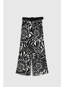 Moodo Viszkóz fekete nadrág övvel Moodo