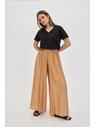 Moodo Viszkóz bézs széles szárú nadrág Moodo