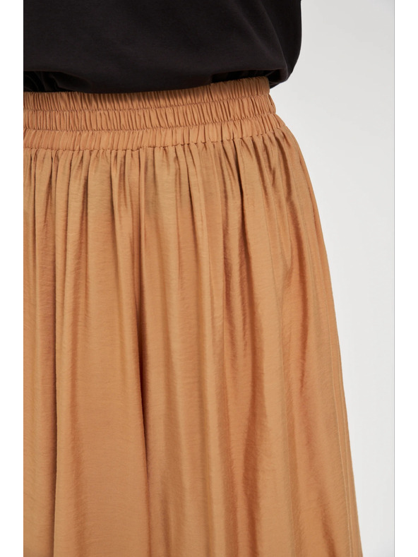 Moodo Viszkóz bézs széles szárú nadrág Moodo