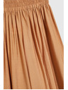 Moodo Viszkóz bézs széles szárú nadrág Moodo