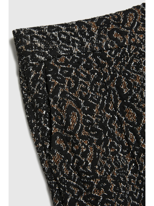 Moodo Fekete leopárd mintás nadrág Moodo