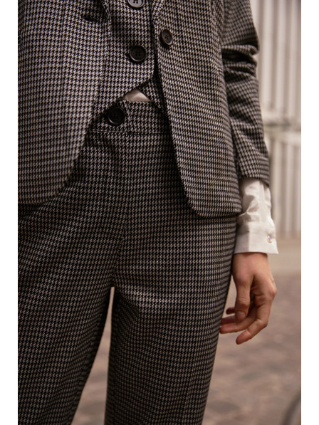 Moodo Szürke pepita mintás nadrág Moodo