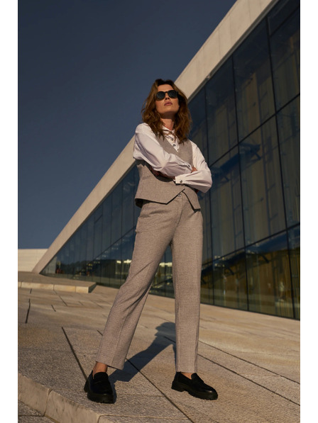 Moodo Szürke strukturált nadrág Moodo