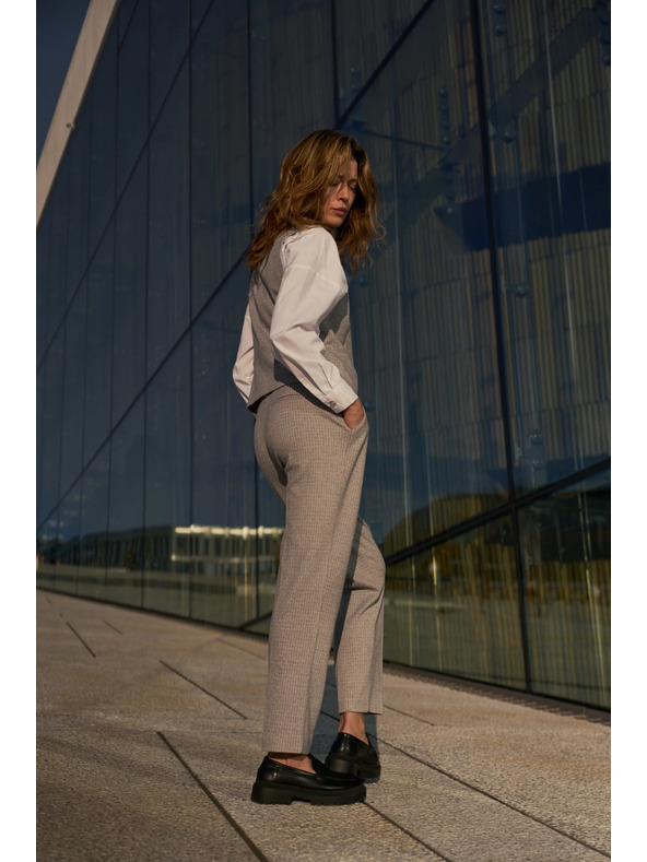 Moodo Szürke strukturált nadrág Moodo