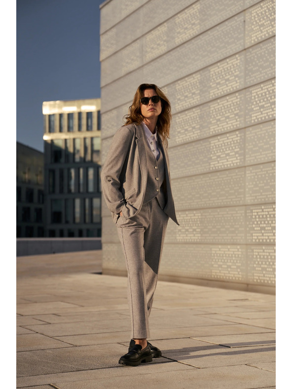 Moodo Szürke strukturált nadrág Moodo