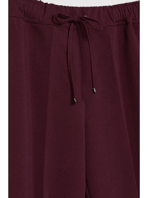 Moodo Bordó strukturált egyenes szárú nadrág Moodo