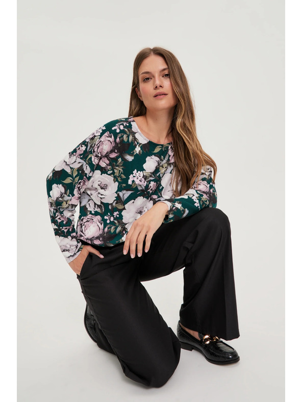 Moodo Moodo fekete bő szárú nadrág