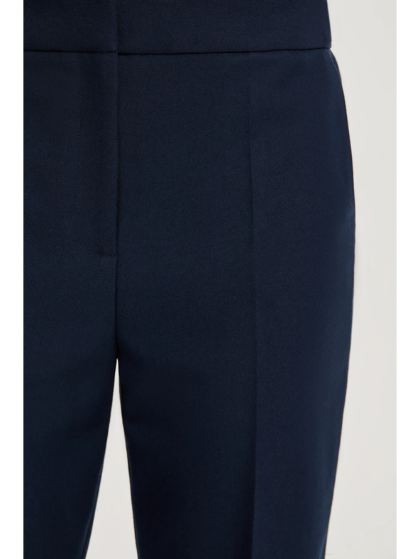 Moodo Sötétkék egyenes szárú pepita nadrág Moodo