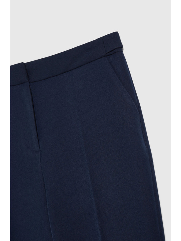 Moodo Sötétkék egyenes szárú pepita nadrág Moodo