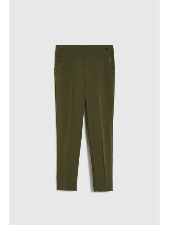 Moodo Sötét olívzöld cigaretta nadrág Moodo