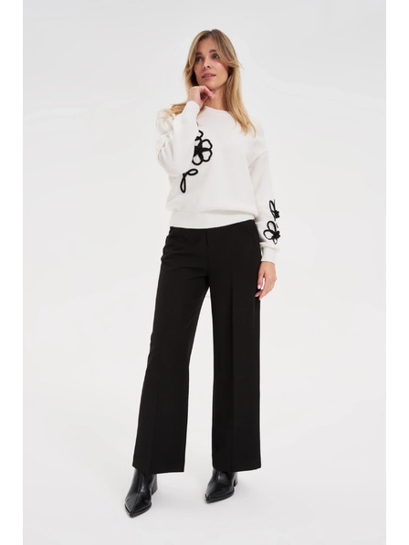 Moodo Moodo fekete bő szárú nadrág