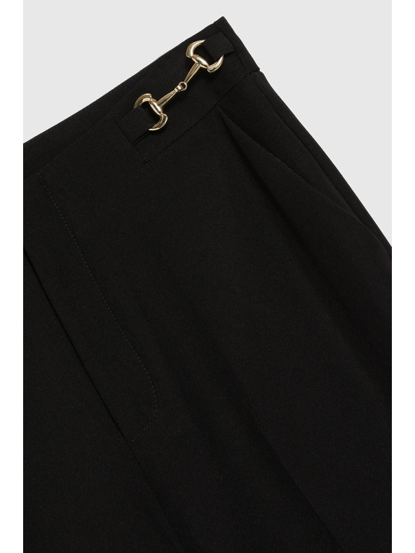 Moodo Moodo fekete bő szárú nadrág