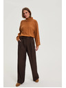 Moodo Barna strukturált nadrág övvel Moodo