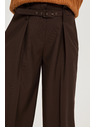 Moodo Barna strukturált nadrág övvel Moodo