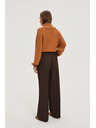 Moodo Barna strukturált nadrág övvel Moodo