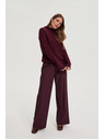 Moodo Bordó strukturált nadrág övvel Moodo