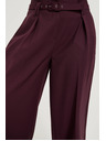 Moodo Bordó strukturált nadrág övvel Moodo