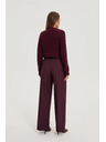 Moodo Bordó strukturált nadrág övvel Moodo