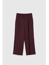 Moodo Bordó strukturált nadrág övvel Moodo