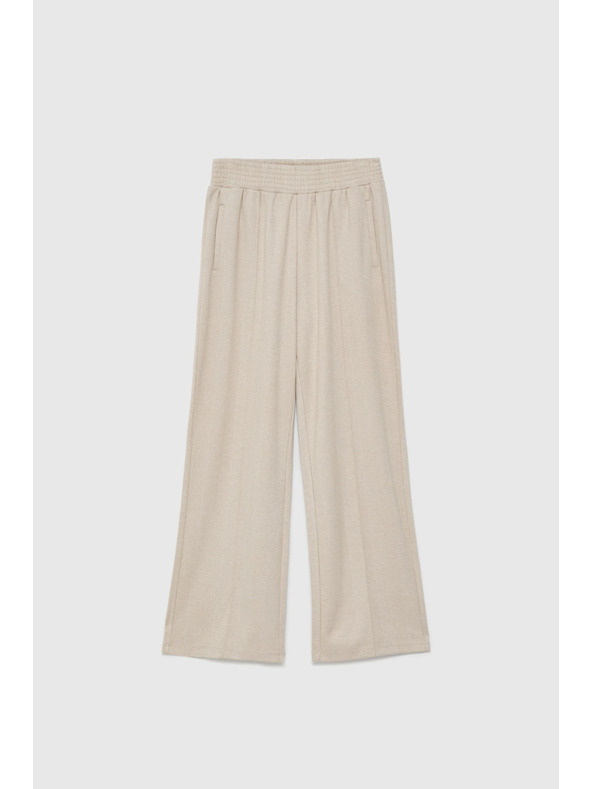 Moodo Bézs széles szárú nadrág Moodo