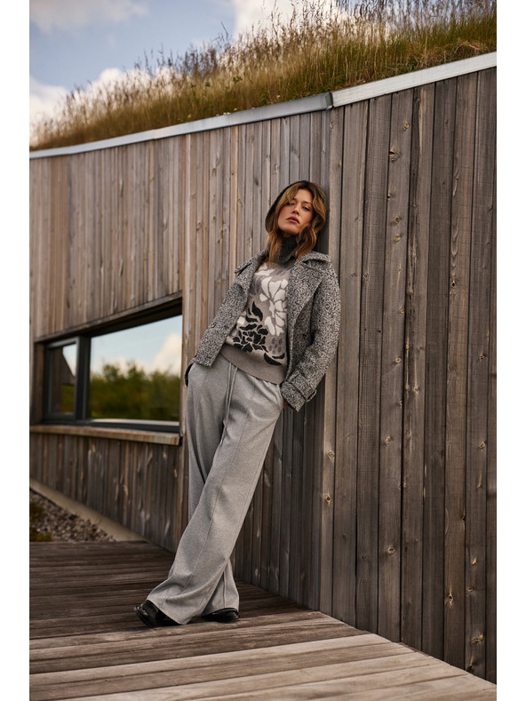 Moodo Szürke széles szárú nadrág Moodo