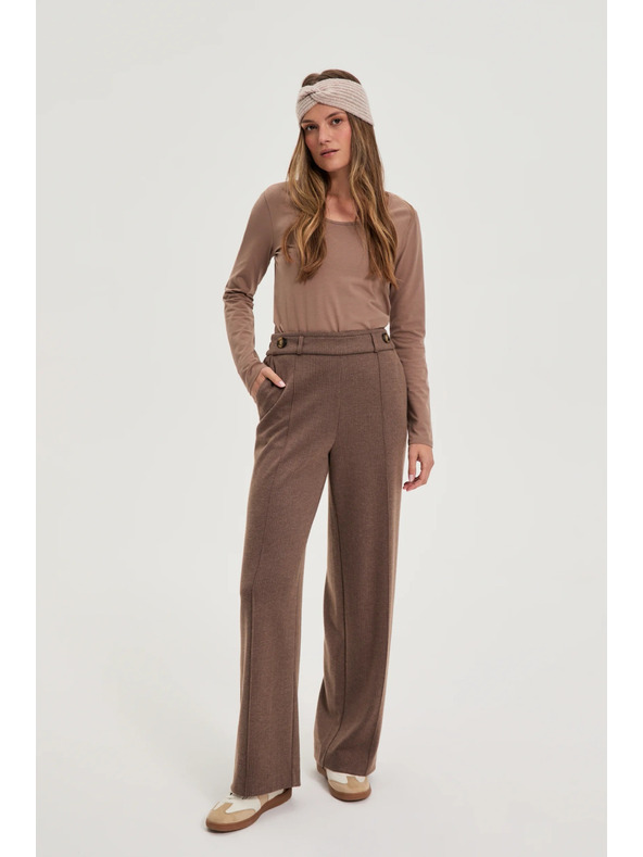 Moodo Barna bő szárú nadrág Moodo