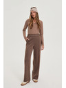 Moodo Barna bő szárú nadrág Moodo