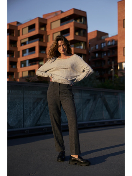 Moodo Grafitszürke halszálka mintás nadrág Moodo