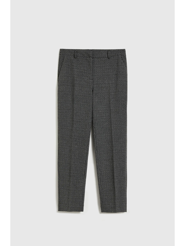 Moodo Grafitszürke halszálka mintás nadrág Moodo